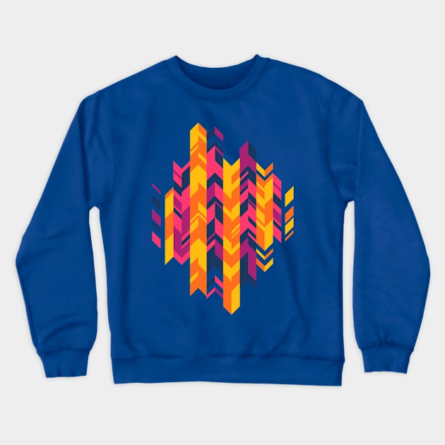 Geometric Stripes Crewneck Sweatshirt by machmigo